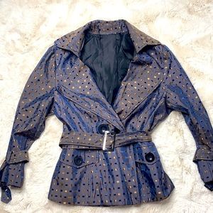 Vintage 90s Dress Jacket Metallic Mixed Colors Size L